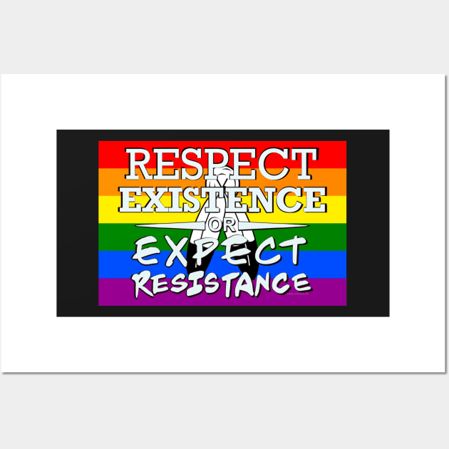 Respect Exsistence or Expect Resistance, Two-Spirit Pride Flag Wall Art by aadventures